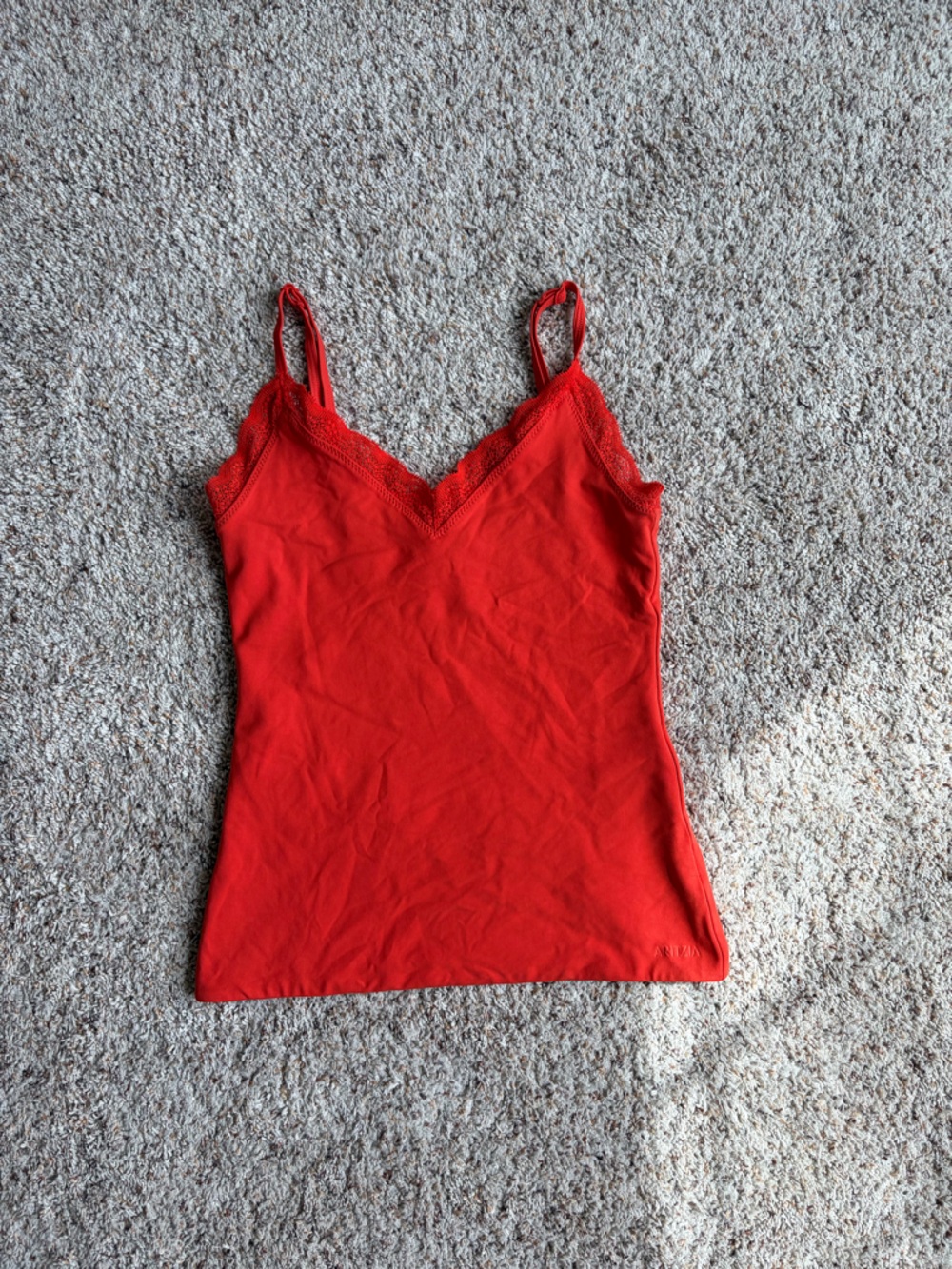 Red Lace-Trim Strapless Bandeau Top